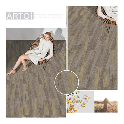 20" X 20" Level Loop Gule Down Custom Print Carpet Tiles With PVC Backing